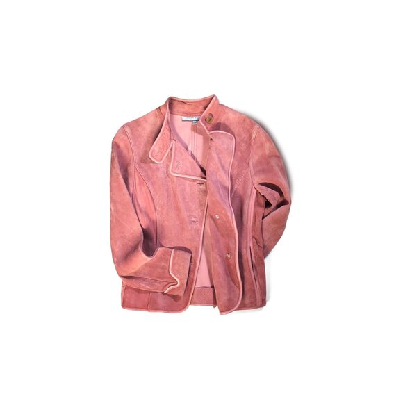 Vintage Anne Klein Suede leather Moto jacket Size Small Vintage 80s - Picture 8 of 8